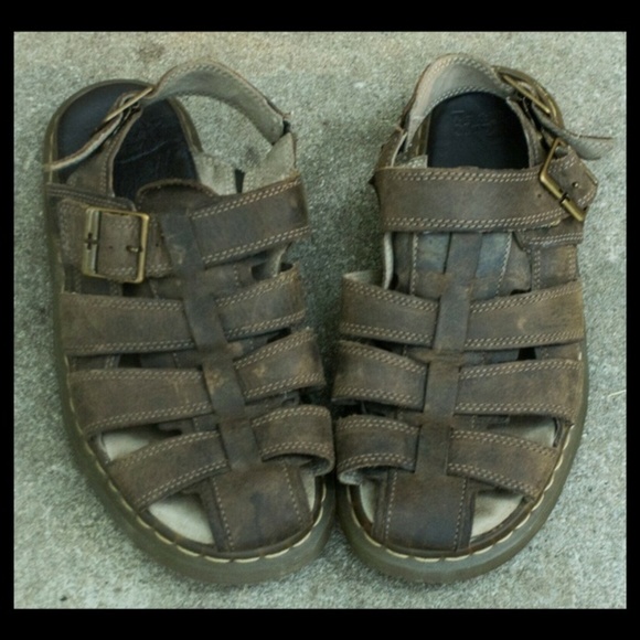 Dr Martens Fishermans Brown Leather Sandals 10 main image 4